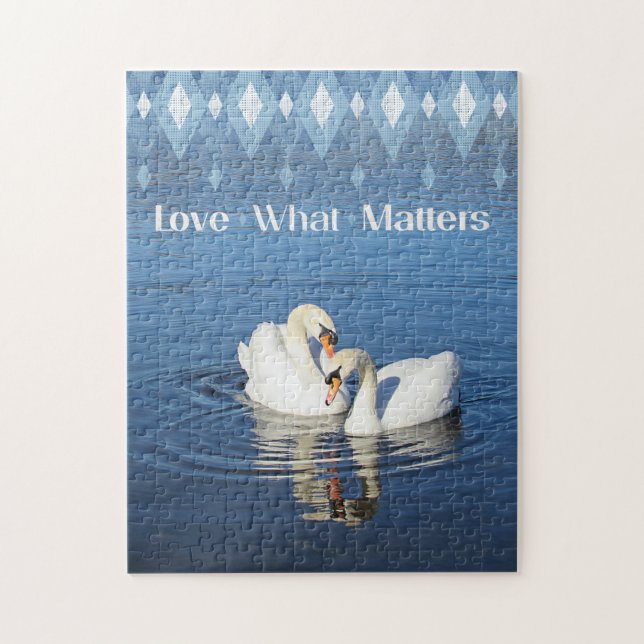 Love What Matters Swan Photograph Jigsaw Puzzle (Vertical)