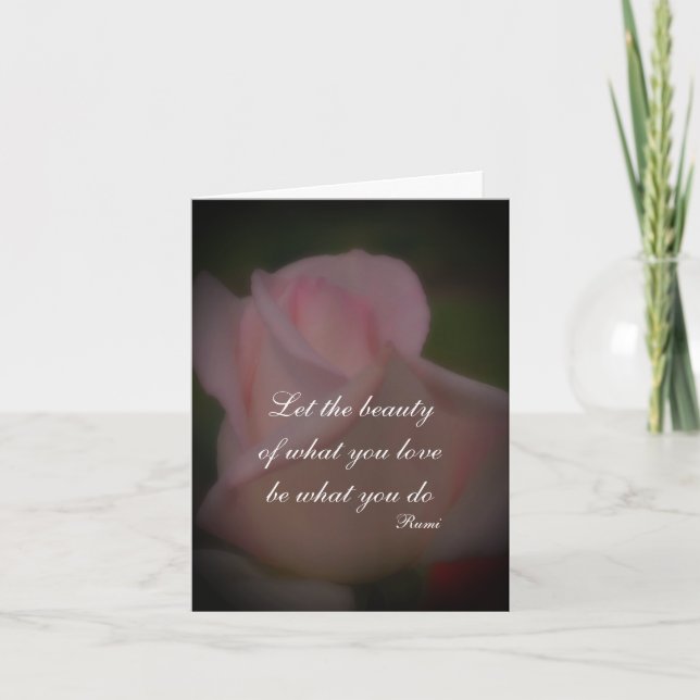 Love What You Do Inspirational Note Card (Front)