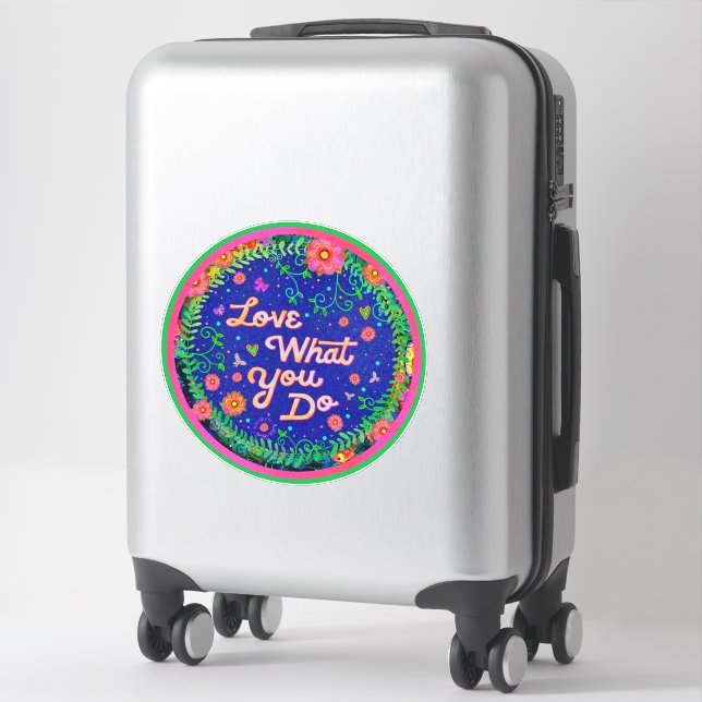 Love What You Do Inspirivity Fun Floral Blue (Suitcase)