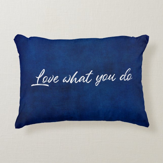 "love what you do" quote decorative cushion (Front)