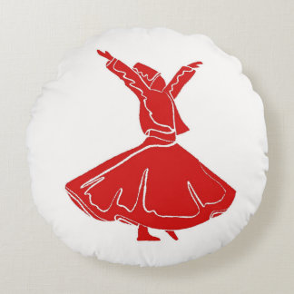 Love Whirling into Rhythm Collection DII-R&W Round Cushion