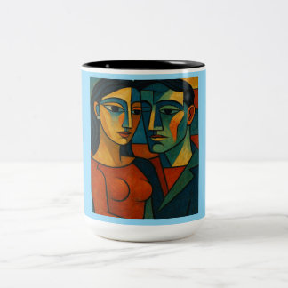 Love Whispers Two-Tone Coffee Mug