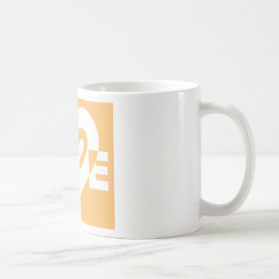 Love White and Orange Coffee Mug
