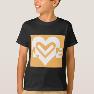 Love White and Orange T-Shirt