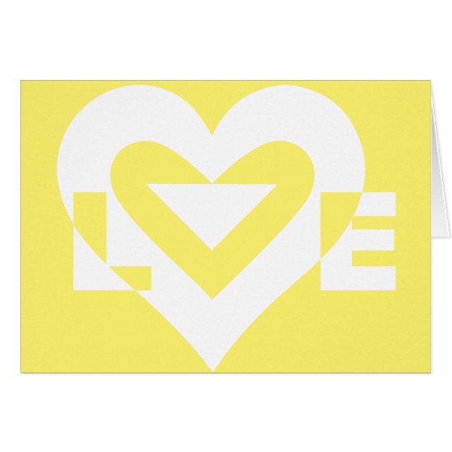 Love White on Yellow (Front Horizontal)