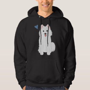 Love White Pomsky Pomeranian Husky Hoodie