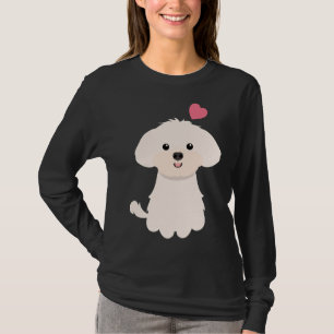 Love White Shih Poo Shihpoo Shih Tzu Poodle Mix T-Shirt