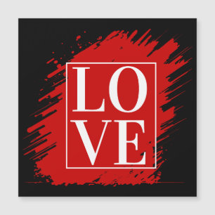 LOVE WHITE TYPOGRAPHY RED ART