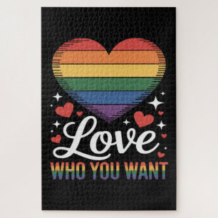 Love Who You Want Gay Pride LGBT Jigsaw Puzzle