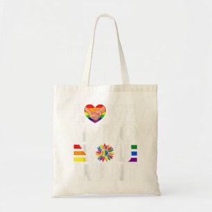 Love Who You Want Gay Pride LGBT Men Women Rainbow Tote Bag