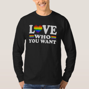 Love Who You Want Lgbt Community Pride Month T-Shirt