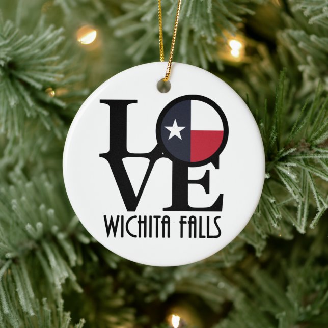 LOVE Wichita Falls, Texas Ceramic Tree Decoration (Tree)