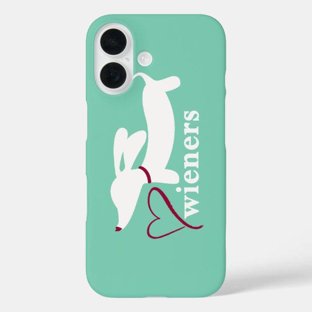 Love Wiener Dogs Dachshund Mobile Cell Phone Case (Back)