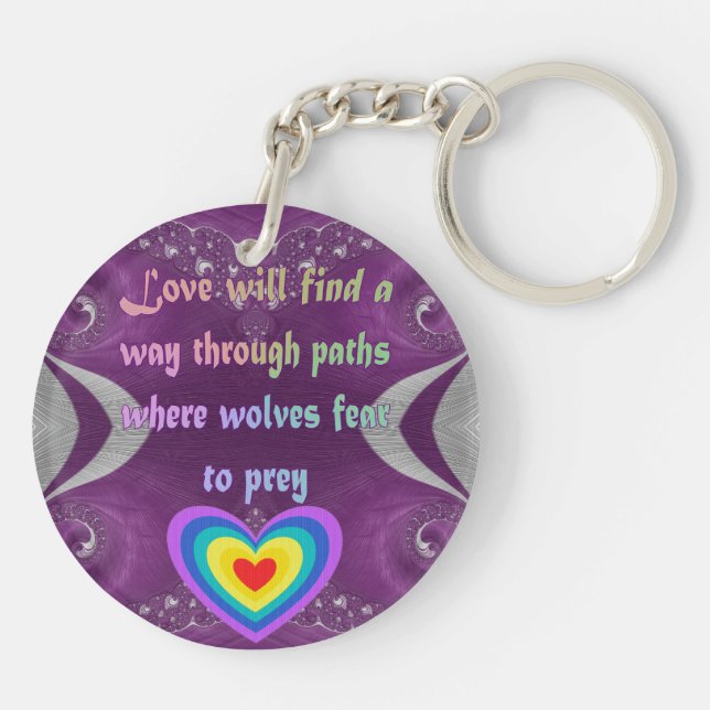 Love will find a way key ring (Back)
