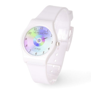 Love will find a way wit colourful gradient patter watch