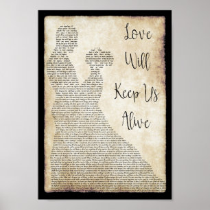 Love Will Keep Us Alive Song Man Lady Dancing Poster