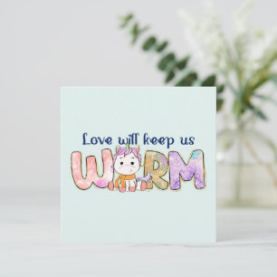 Love Will Keep Us Warm Adorable Unicorn Winter