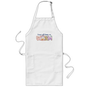 Love Will Keep Us Warm   Unicorn Winter Long Apron