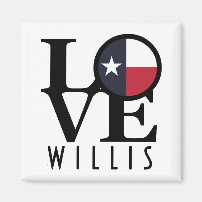 LOVE Willis Texas Magnet (Front)