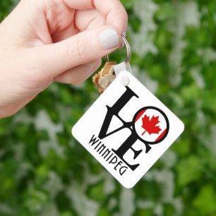 LOVE Winnipeg Canada Key Ring