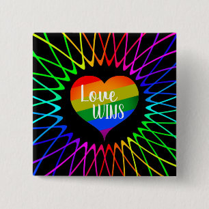 Love Wins 15 Cm Square Badge