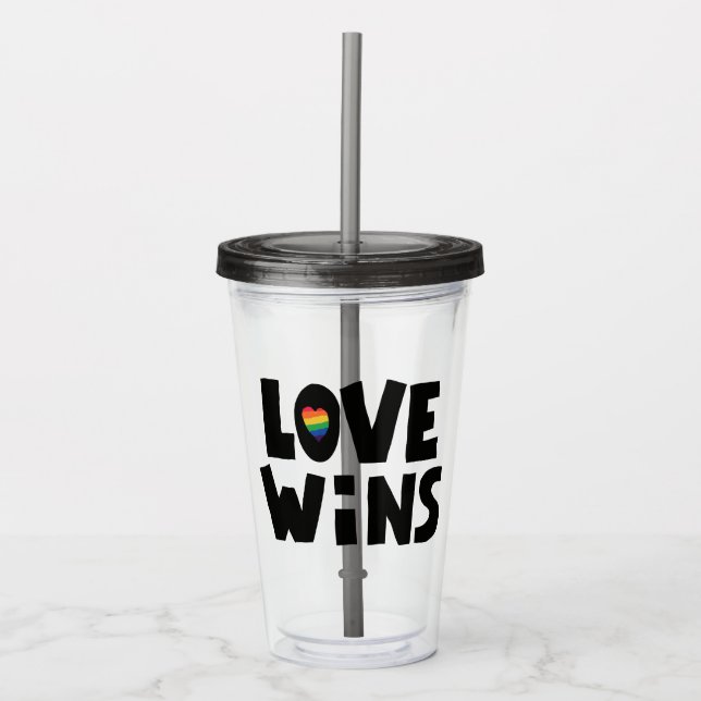 Love Wins Acrylic Tumbler (Front)