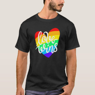 Love Wins Ally Dad Mum Boy Girl Rainbow T-Shirt