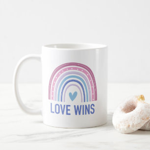Love Wins Bigender Rainbow  Coffee Mug