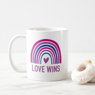 Love Wins Bisexual Rainbow  Coffee Mug