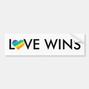 LOVE WINS BUMPER STICKER