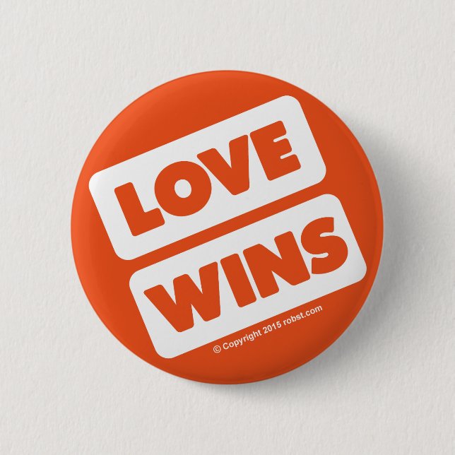 LOVE WINS button 02 white (Front)