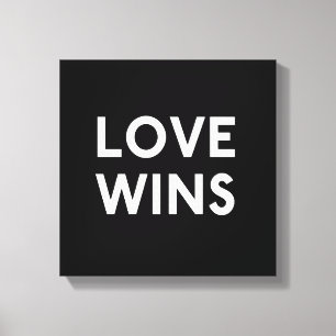 Love Wins Canvas Wrapped B&W Print