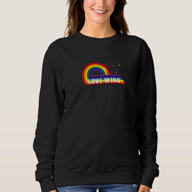 Love Wins Csd Rainbow Gaypride Sweatshirt (Front)