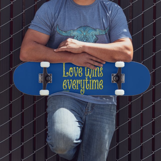 LOVE WINS EVERYTIME valentine's day                Skateboard (Outdoor 3)