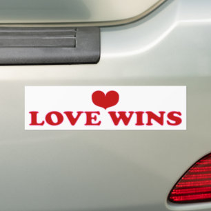 Love Wins - Fight Racism & Prejudice Bumper Sticker