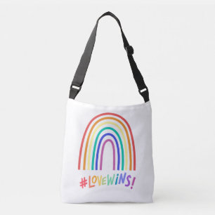 Love Wins Fun Rainbow Text bag