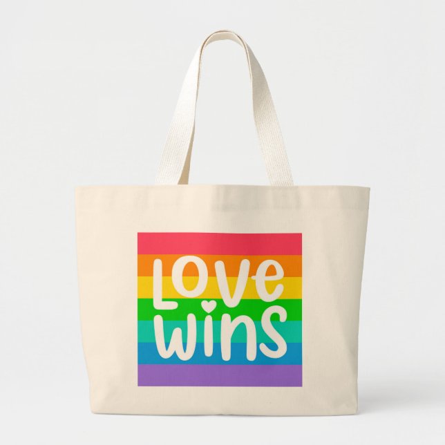 Love Wins Large Tote Bag (Front)