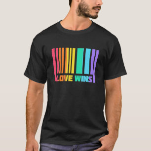 Love Wins LGBT Gay Lesbian Pride Rainbow Flag Prid T-Shirt