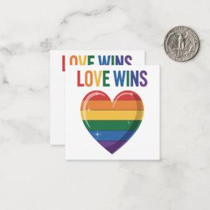 Love Wins LGBT Gay Pride Equality Card