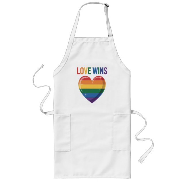 Love Wins LGBT Gay Pride Equality Long Apron (Front)