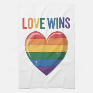 Love Wins LGBT Gay Pride Equality Tea Towel