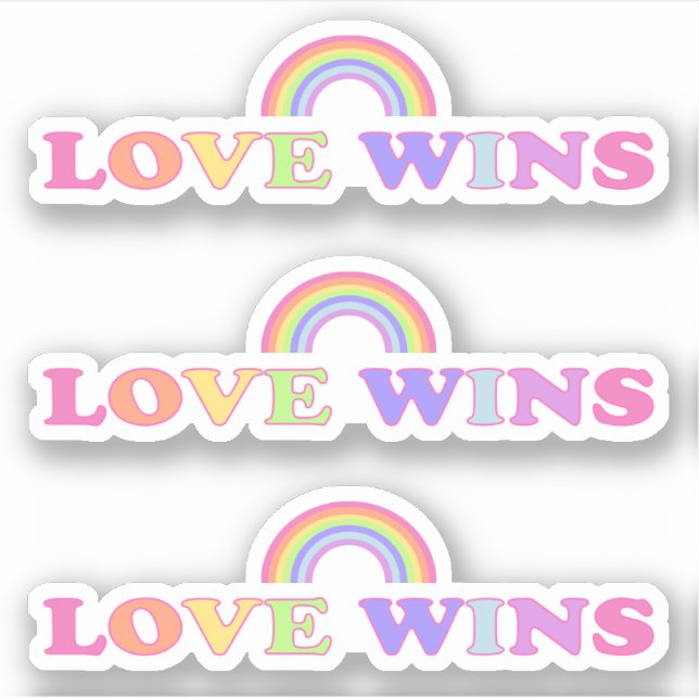 Love Wins - LGBT / Gay Pride Rainbow (Front)