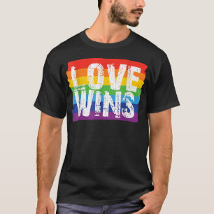 Love Wins LGBT , Lesbian Pride, Rainbow Pride T-Shirt
