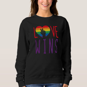 Love Wins Lgbtq Appreciate Inspirational Saying Me Sweatshirt
