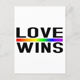 Love Wins - LGBTQ+ Pride Postcard