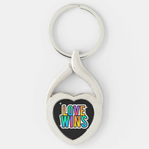 Love wins. LGBTQ+Pride. Rainbow.   Keychain
