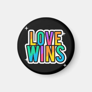 Love wins. LGBTQ+Pride. Rainbow.   Magnet