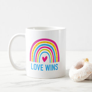 Love Wins Pansexual Rainbow  Coffee Mug