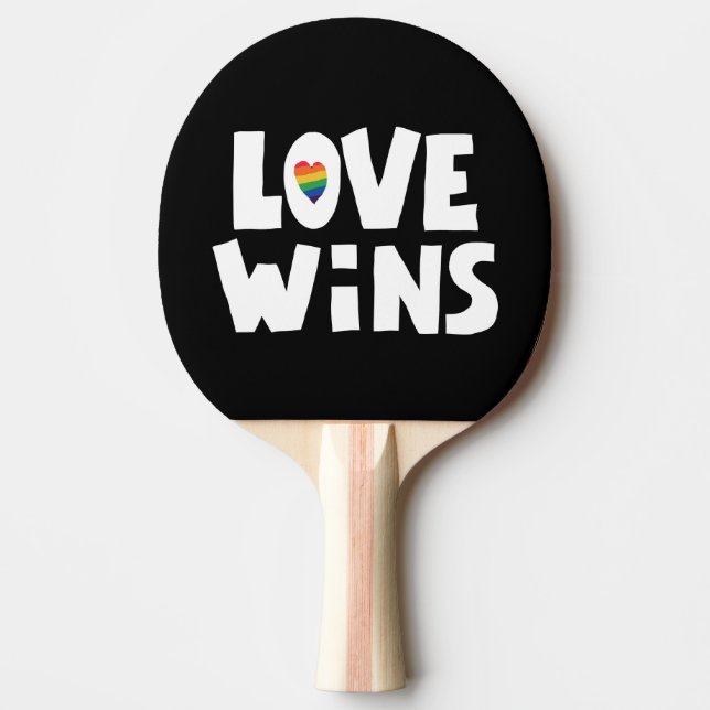 Love Wins Ping Pong Paddle (Front)