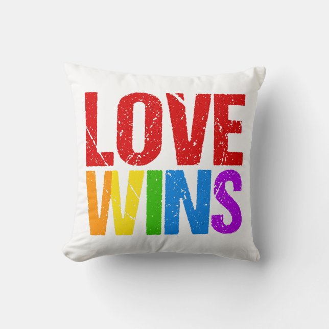Love Wins Rainbow Cushion (Front)